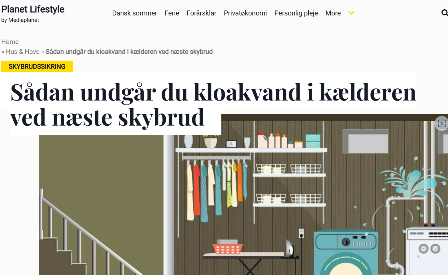 Sådan undgår du kloakvand